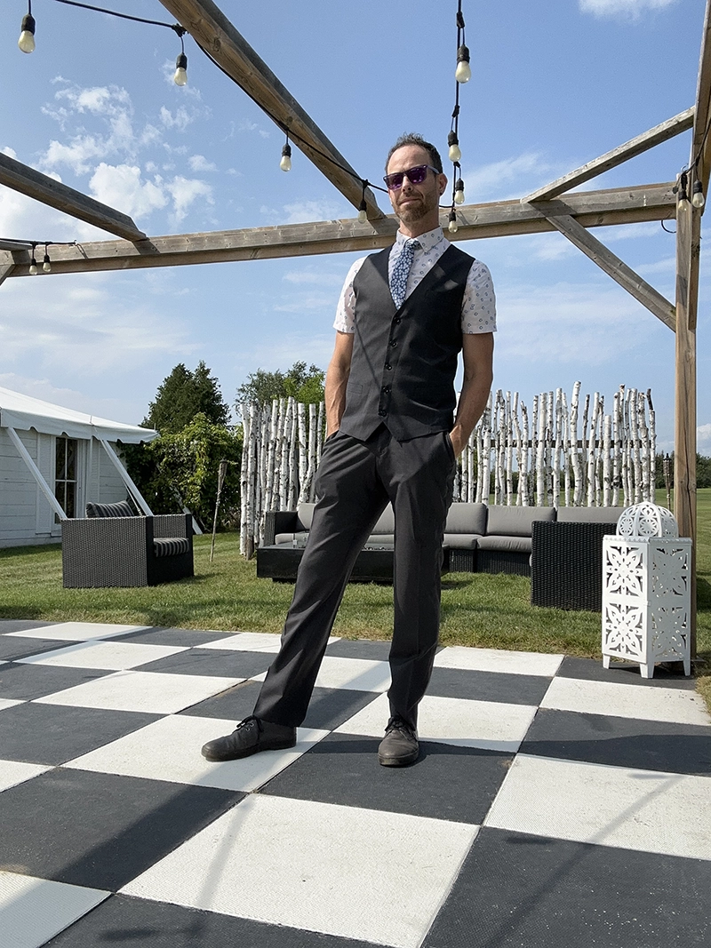 DJ in Kawartha preparing before guests arrive